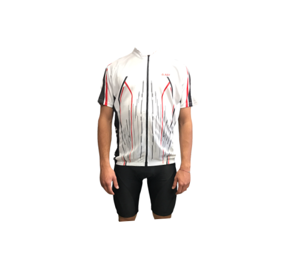Astrolabio Maglietta da ciclista Full Zip K19E/TS08/4F bianco