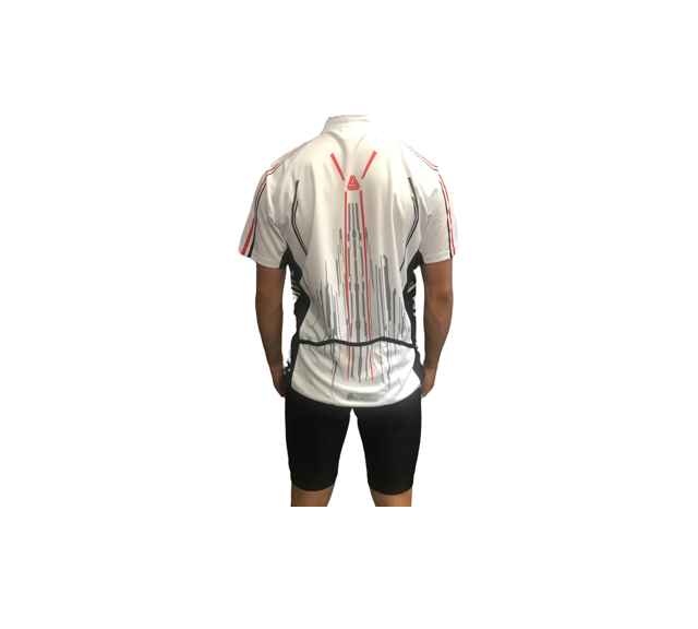 Astrolabio Maglietta da ciclista Full Zip K19E/TS08/4F bianco