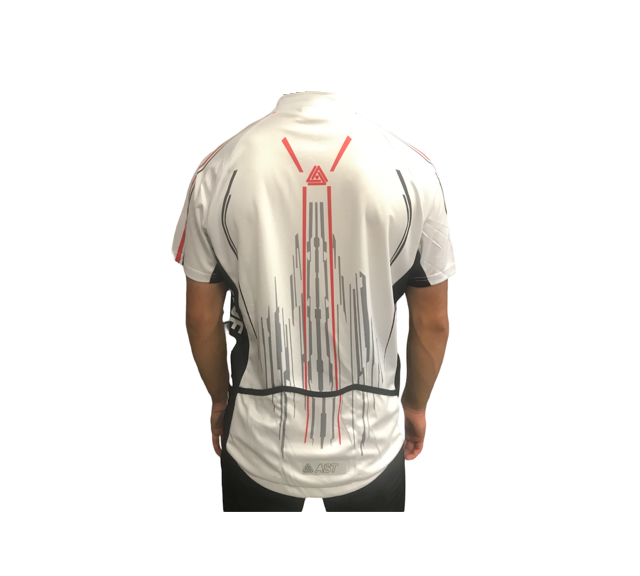Astrolabio Maglietta da ciclista Full Zip K19E/TS08/4F bianco