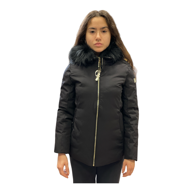 Yes Zee Cappotto Bimba con Cappuccio O051/QZJJ 081 nero