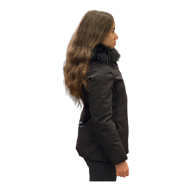 Yes Zee Cappotto Bimba con Cappuccio O051/QZJJ 081 nero