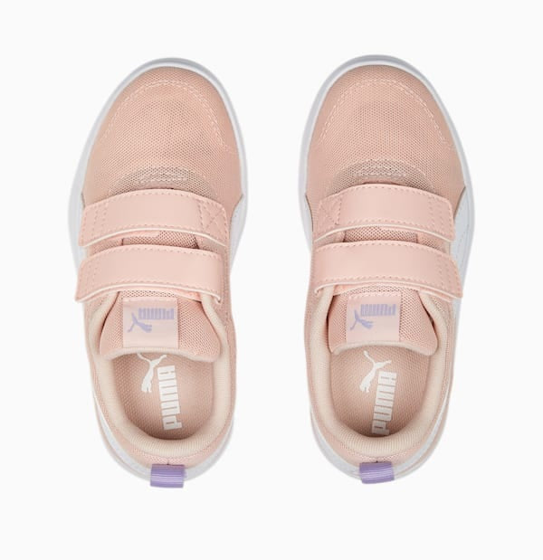 Puma Sneakers da bambina in mesh traspirante Courtflex v2 371758-13 rose dust-white-vivid violet