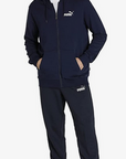 Puma ESS Small Logo | Felpa Blu con Cappuccio e Zip Intera 586704 06 intera