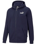 Puma ESS Small Logo | Felpa Blu con Cappuccio e Zip Intera 586704 06 semplice