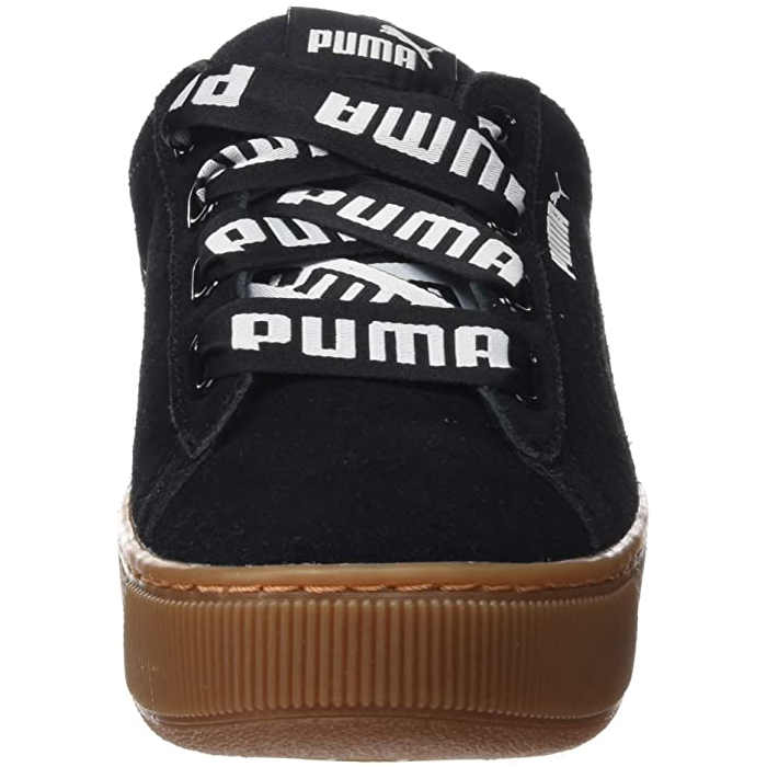 Puma scarpa sneakers da donna con zeppa Vikky Ribbon Bold 365314 01 nera 1