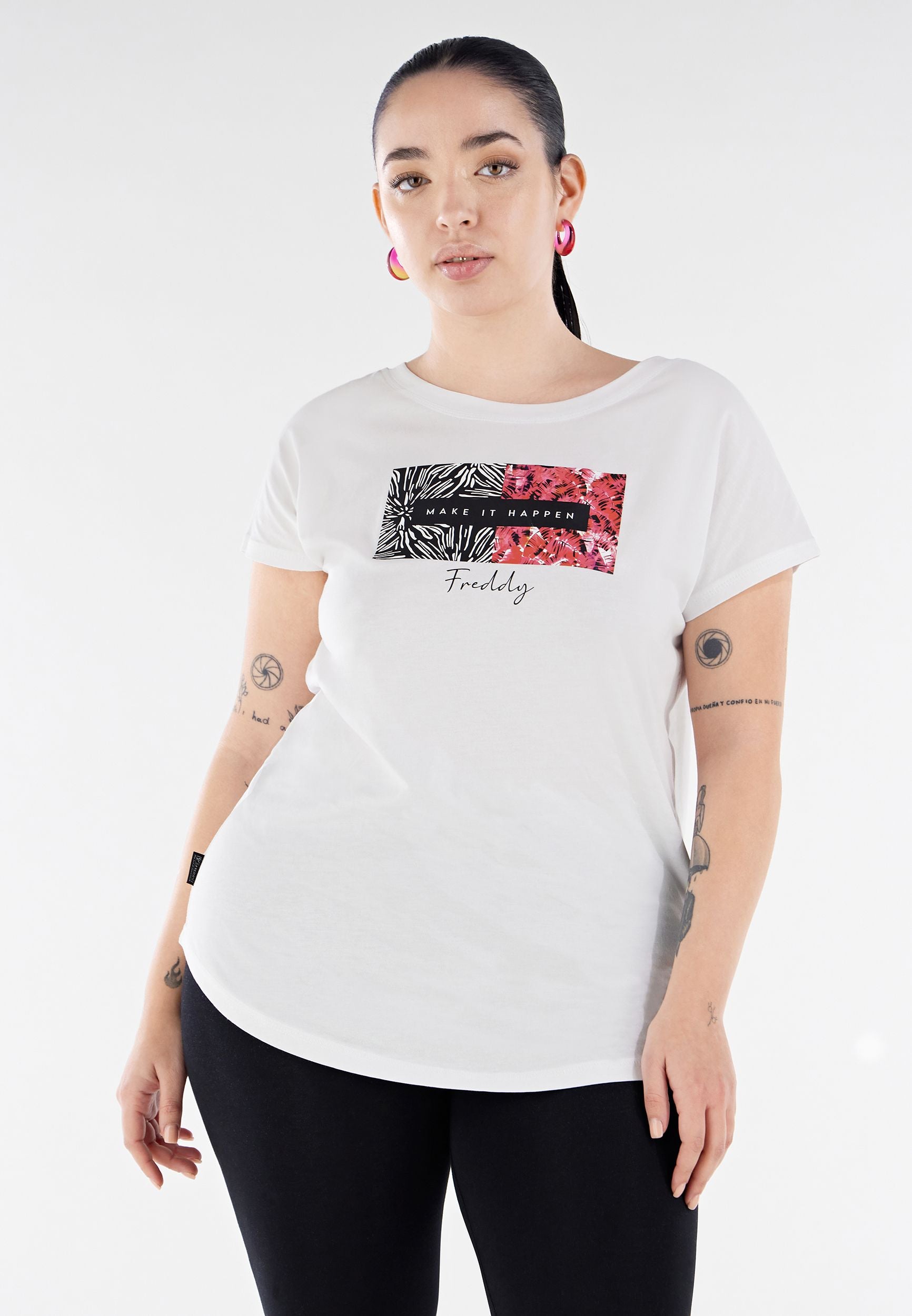 Freddy T-shirt manica corta da donna S3WBFT4 W white