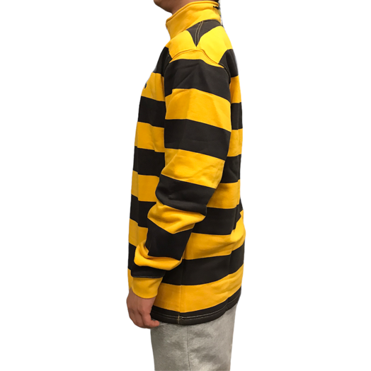 Santa Cruz felpa mezza zip a righe da uomo Mini Screaming Hand SCA-CRW-070 giallo