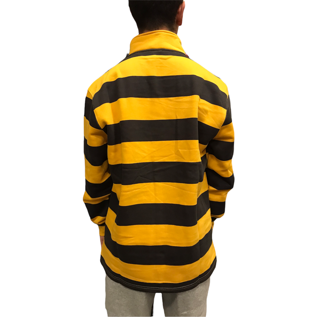 Santa Cruz felpa mezza zip a righe da uomo Mini Screaming Hand SCA-CRW-070 giallo