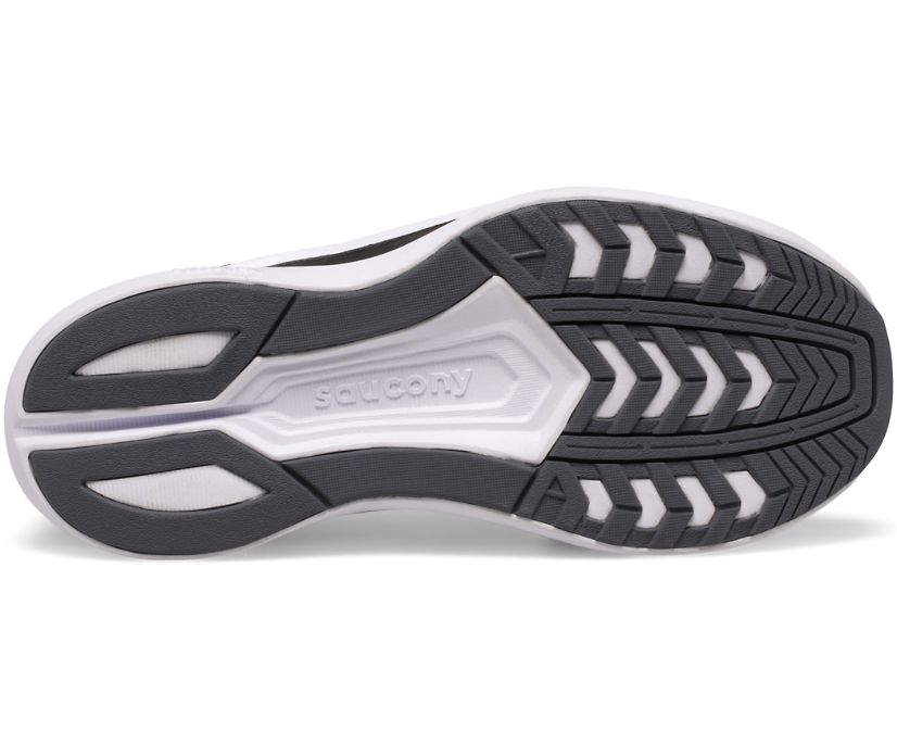 carpe da corsa Saucony Endorphin SK266073 da ragazzo, colorazione nero-oro, tecnologia ammortizzante, vista battistrada