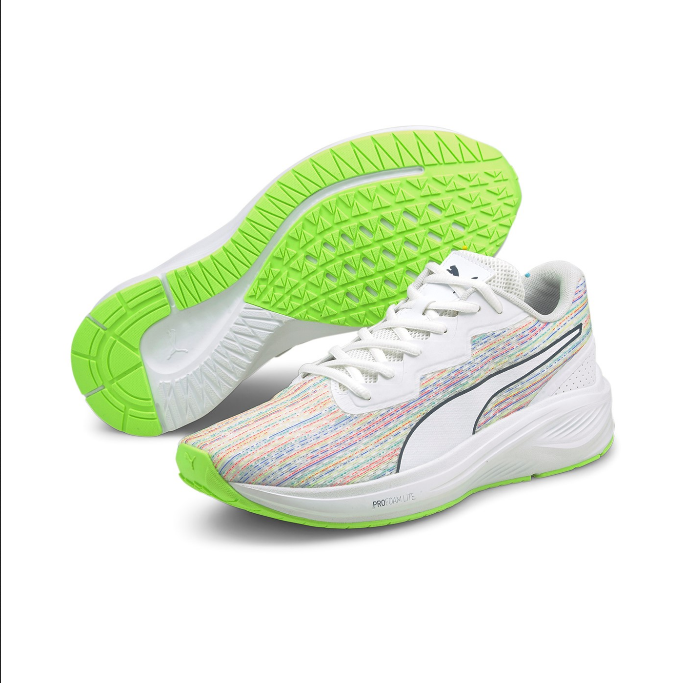 Scarpe da corsa Puma Aviator SP 376092 01 colore bianco-verde per adulti con tecnologia ammortizzante