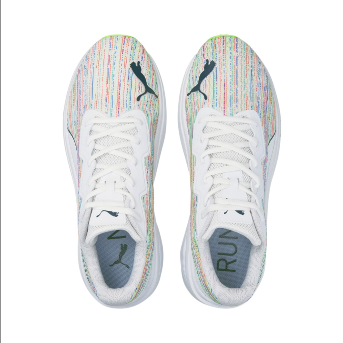 Scarpe da corsa Puma Aviator SP 376092 01 colore bianco-verde per adulti con tecnologia ammortizzante