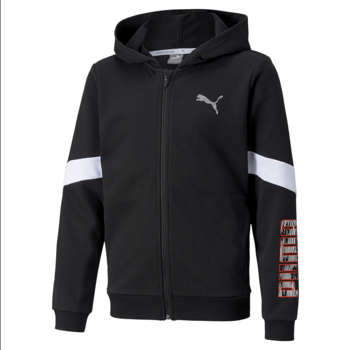 Puma Felpa junior con cappuccio Active Sport Full-Zip Hoodie TR B 589202 01 black