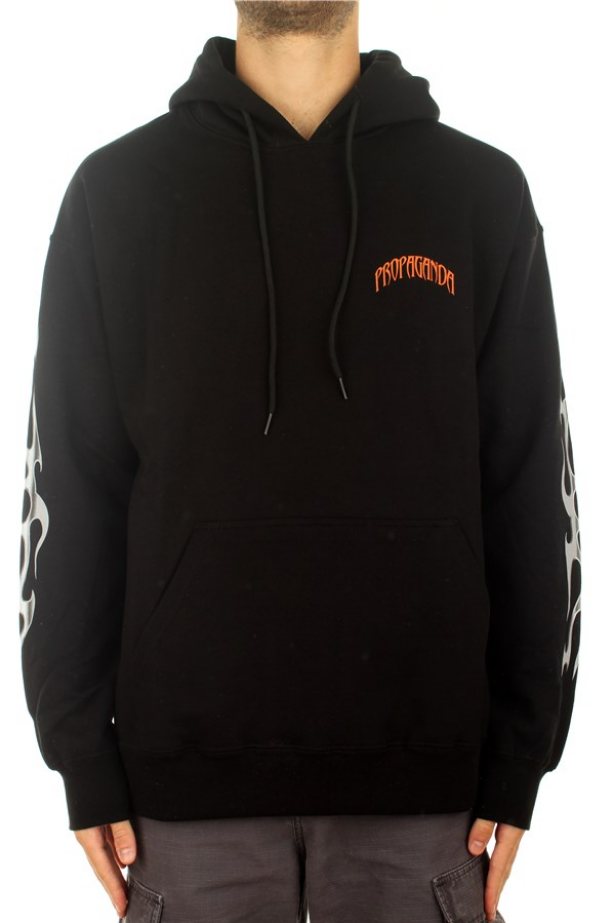 Propaganda Felpa con Cappuccio Skeleton Hoodie 21FWPRFE540-01 nero