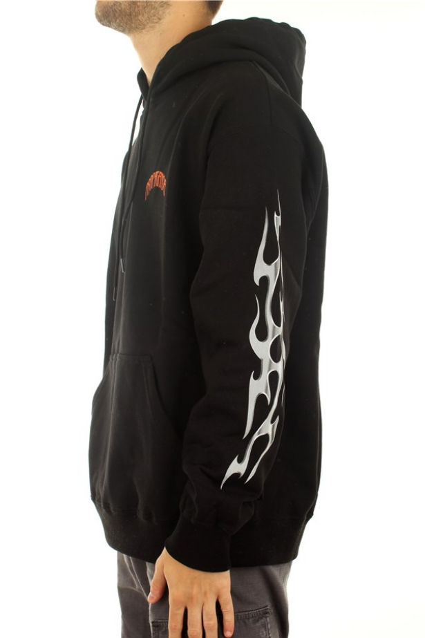 Propaganda Felpa con Cappuccio Skeleton Hoodie 21FWPRFE540-01 nero