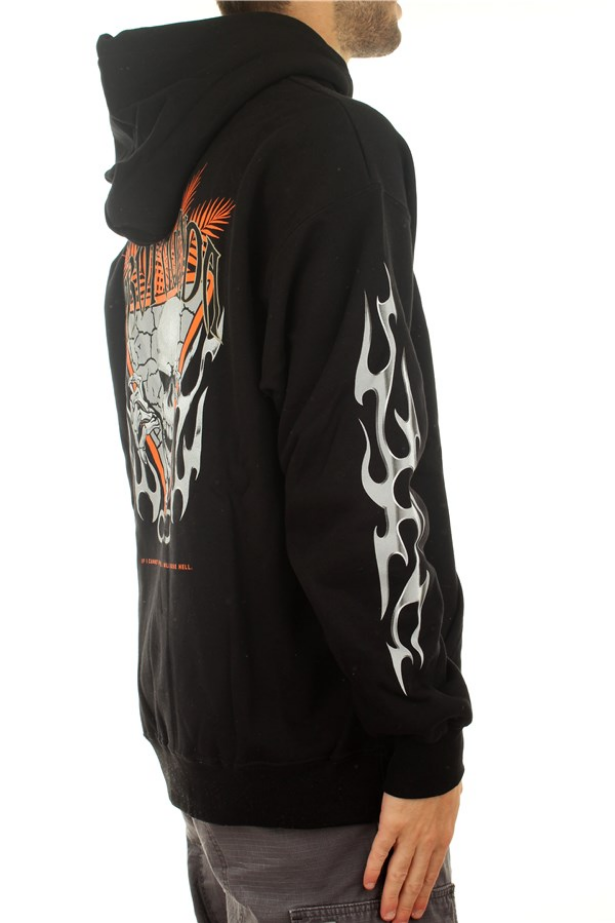 Propaganda Felpa con Cappuccio Skeleton Hoodie 21FWPRFE540-01 nero
