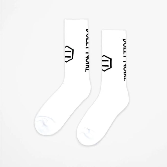 Dolly Noire Socks Woven Frontal Hexagon sk048-ka-02 white