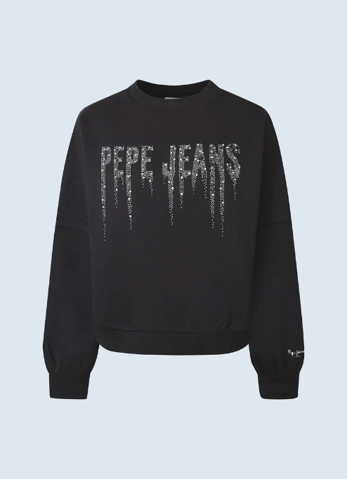 PepeJeans Felpa con Paillette Debbie PL581120 black
