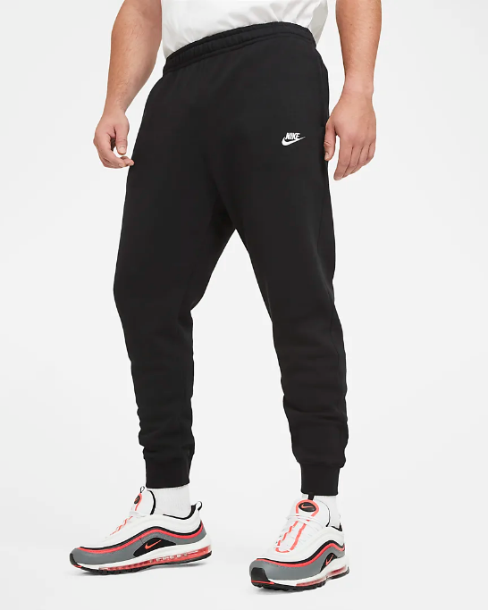Nike Pantalone sportivo da adulto con elastico al fondo Jogger Club Fleece BV2671 010 nero