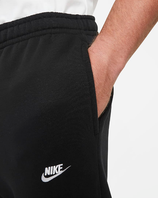 Nike Pantalone sportivo da adulto con elastico al fondo Jogger Club Fleece BV2671 010 nero