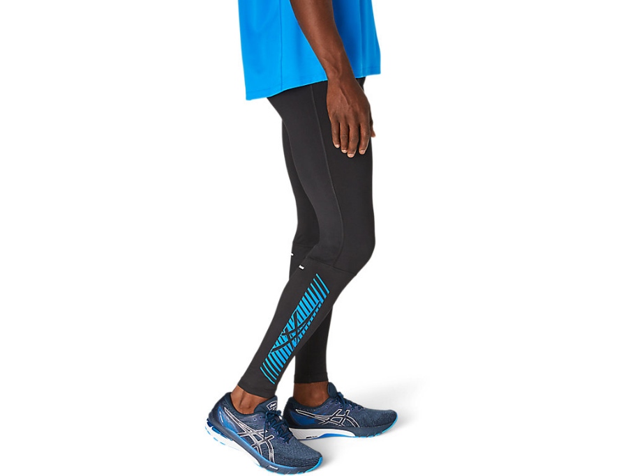 Asics pantalone sportivo aderente per la corsa Icon Tight 2011B050 005 nero-blu