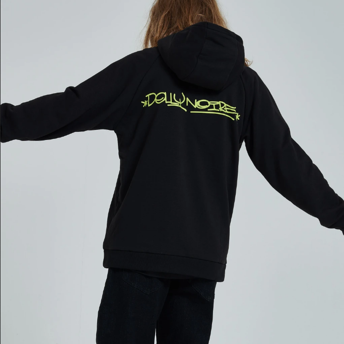 Dolly Noire Felpa con Cappuccio Hexagon Logo DLYNR SW068-SA-03 nero-giallo