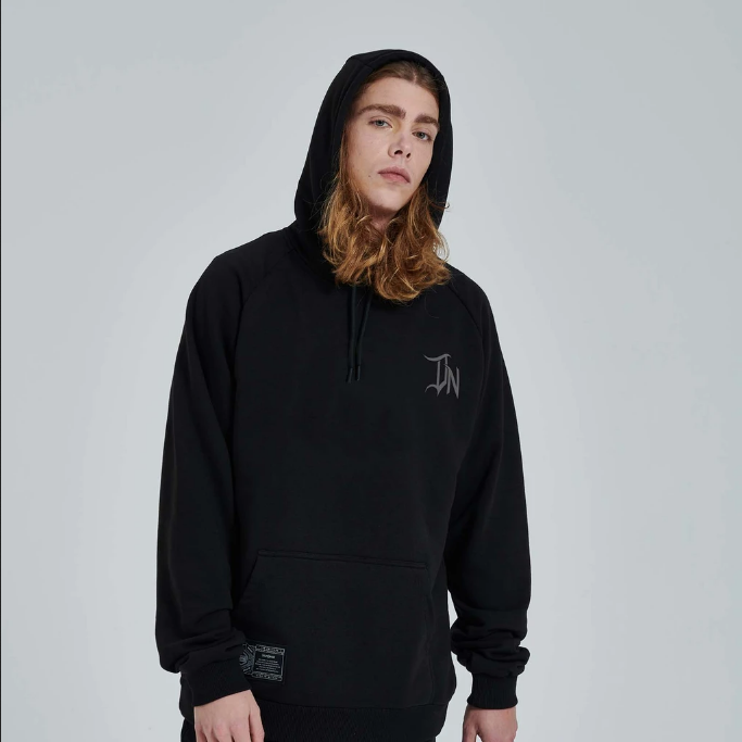 Dolly Noire Felpa con Cappuccio Over Lettering 3D SW114-SK-01 black