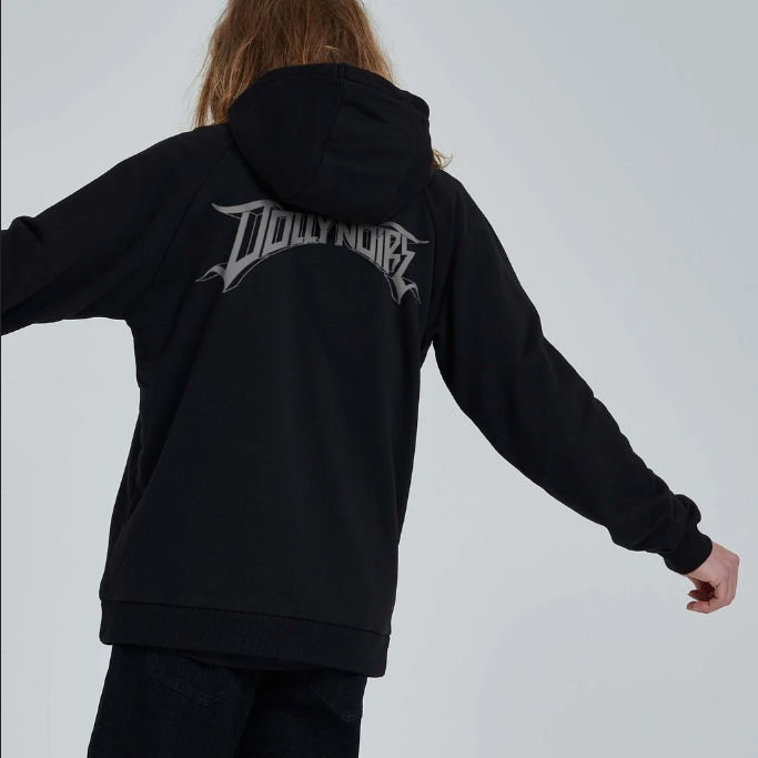 Dolly Noire Felpa con Cappuccio Over Lettering 3D SW114-SK-01 black