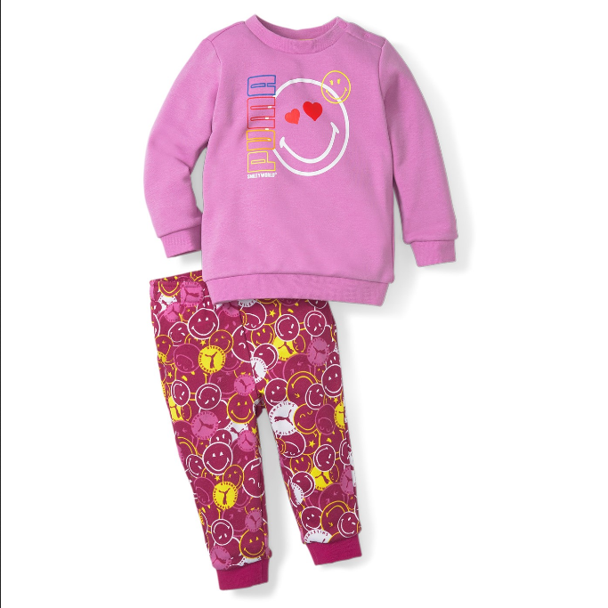 Puma tuta sportiva da bambina Minicat Crew Jogger TR 846975 15 malva