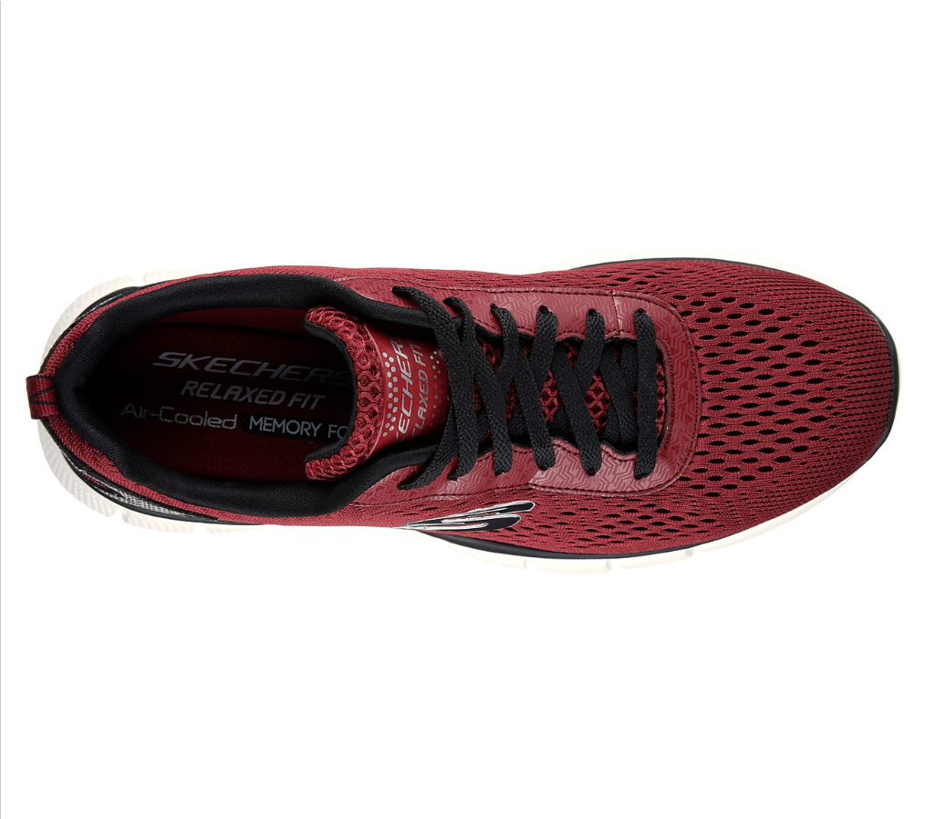 Skechers scarpa da ginnastica da uomo Equalizer 2.0 Settle The Score 51529 BURG rosso