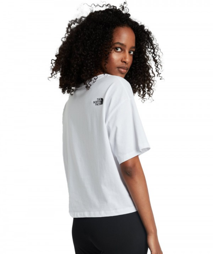 The North Face maglietta manica corta da donna Cropped Simple Dome NF0A4SYCFN41 bianco