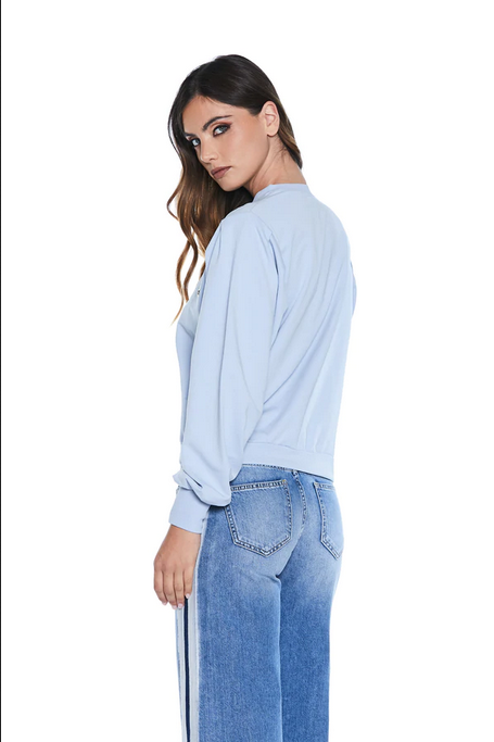 Relish Felpa girocollo con applicazioni da donna Kensyt RDP2201016023c cashmere blu