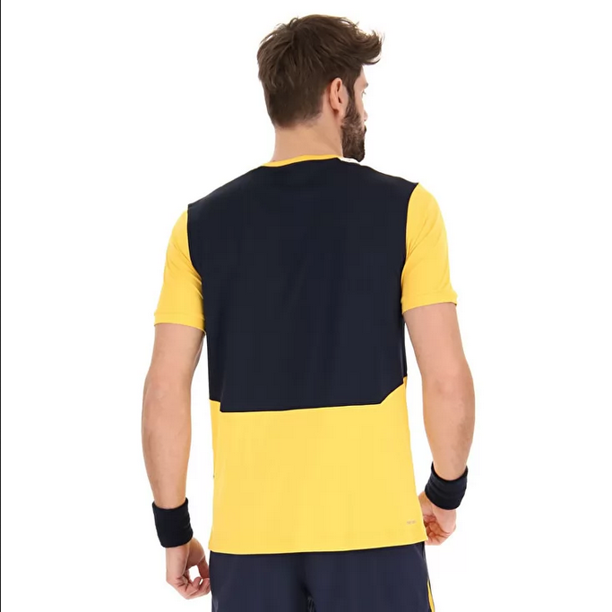 Lotto maglia da tennis da uomo Top IV Tee 1 217340 7KM saffron-navy blue