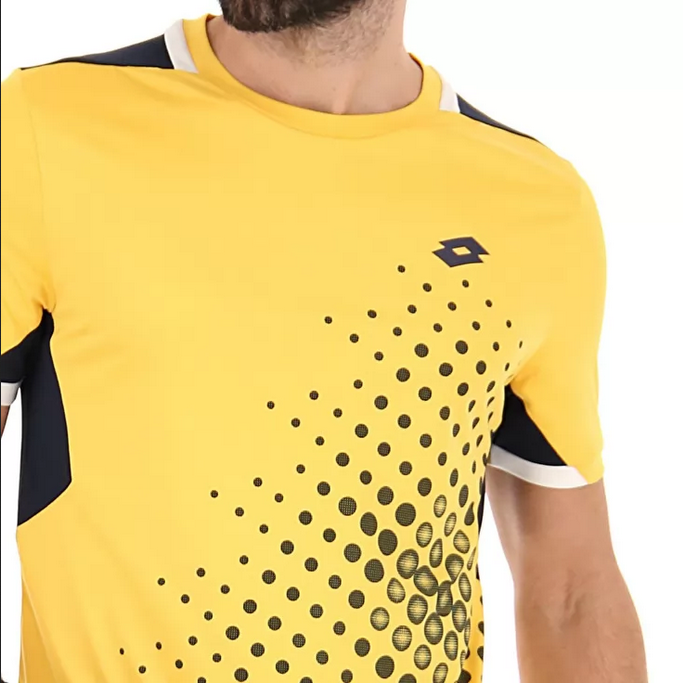 Lotto maglia da tennis da uomo Top IV Tee 1 217340 7KM saffron-navy blue