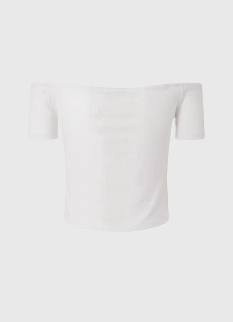Pepe Jeans T-Shirt con nodo BETH PL505136 800 white