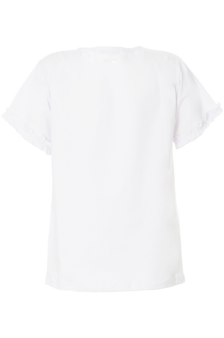 CafèNoir T-shirt in jersey di cotone con stampa "just be cool" C7JT0059 W001 white
