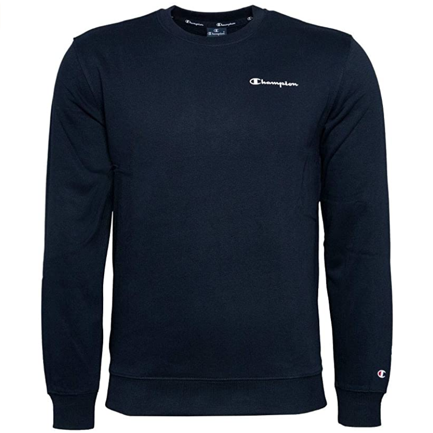 Champion maglia manica lunga in cotone Crewnwck Sweatshirt 214750 NNY blu