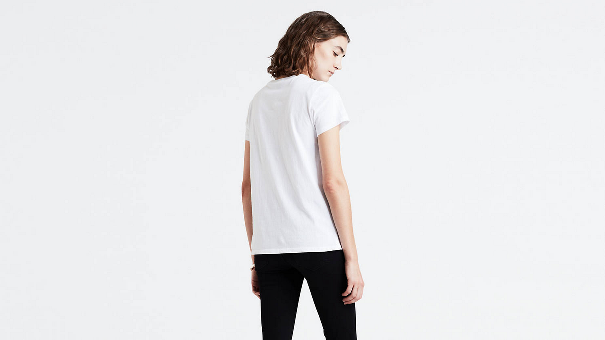 Levi's maglietta manica corta The Perfect 173690453bianco-oro