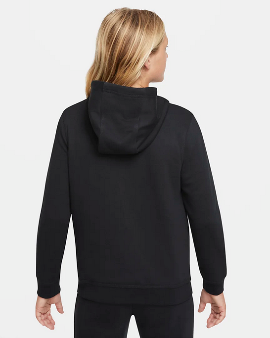 Nike Felpa con cappuccio e cerniera intera da bambino DD1698 010 nero