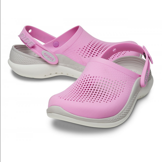 Crocs ciabatta sabot da donna LiteRide 360° Clog 206708 6SW rosa-grigio
