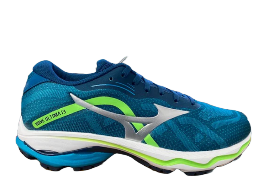 Mizuno scarpa da corsa da uomo Wave Ultima 13 J1GC221805 blu argento verde