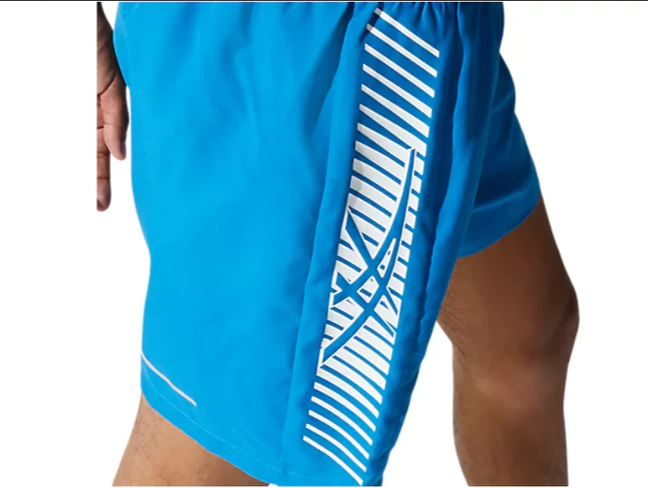 Asics pantaloncino da corsa da uomo Icon 7IN Short 2011B052 403 azzurro-bianco