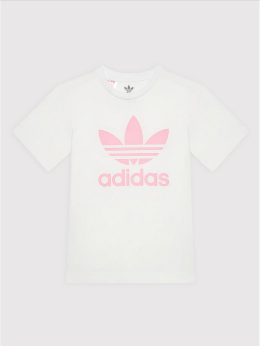 Adidas completo da ragazza t shirt e pantaloncino HC9507 white true pi Sportiamo