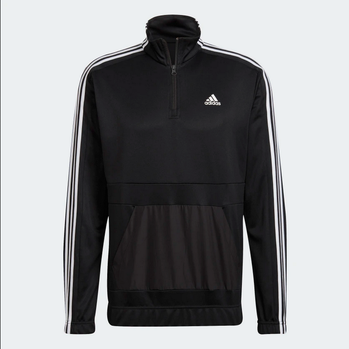 Adidas Tuta sportiva da uomo Aeroready Tricot Quarter Zip HE2233 nero bianco