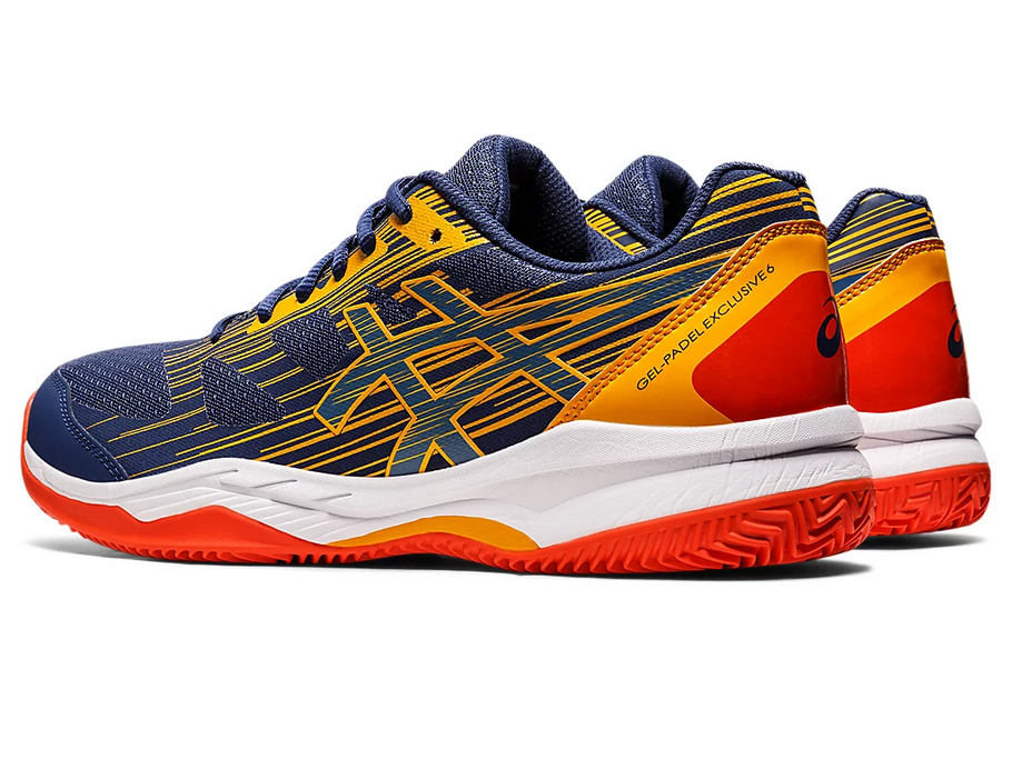 Asics scarpa da padel da uomo Gel Exclusive 6 1041A200 400 blu-ambra