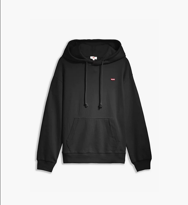 Levi's Felpa minilogo da donna oversize con cappuccio 246930002 caviale black