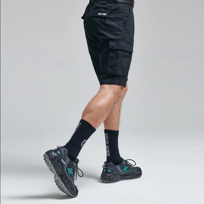 Dolly Noire pantaloncino cargo in ripstop sh004 01 nero