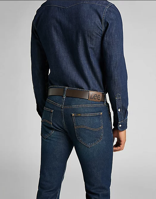 Lee cintura da uomo in pelle Small Logo Belt LA035324 marrone