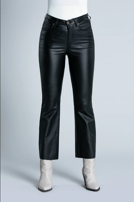 Relish Pantalone da donna a vita alta Crop a Zampa RDA2207422014 1199 black