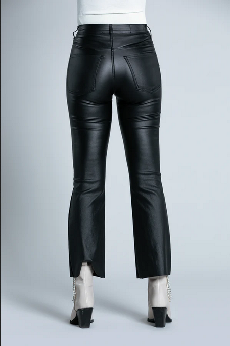 Relish Pantalone da donna a vita alta Crop a Zampa RDA2207422014 1199 black