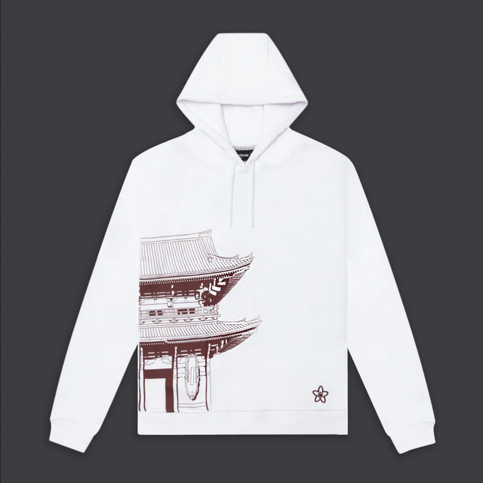 Dolly Noire Felpa con Cappuccio Bench Tokyo Oversize Hoodie SW178-SN-02 bianco